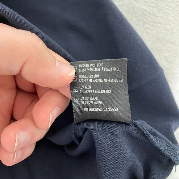 Patrick Assaraf Shirt Mens Extra Large Navy Blue Polo Pima Cotton Stretch Soft - Picture 6 of 9